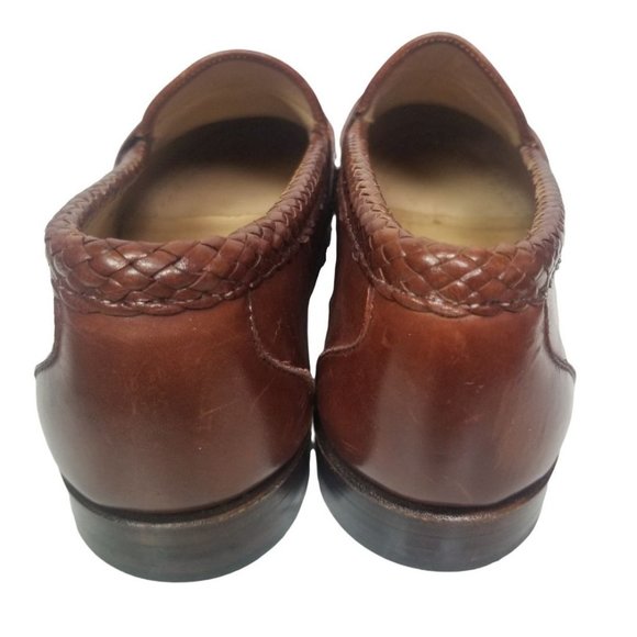Allen Edmonds Mens 9.5D Brown Tanned Leather Slip - Picture 5 of 10